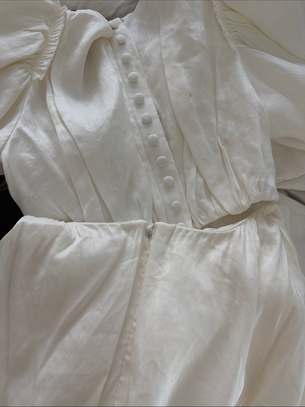 Aje Vanades Ivory Ring-Detail Midi Dress - Picture 6 of 7